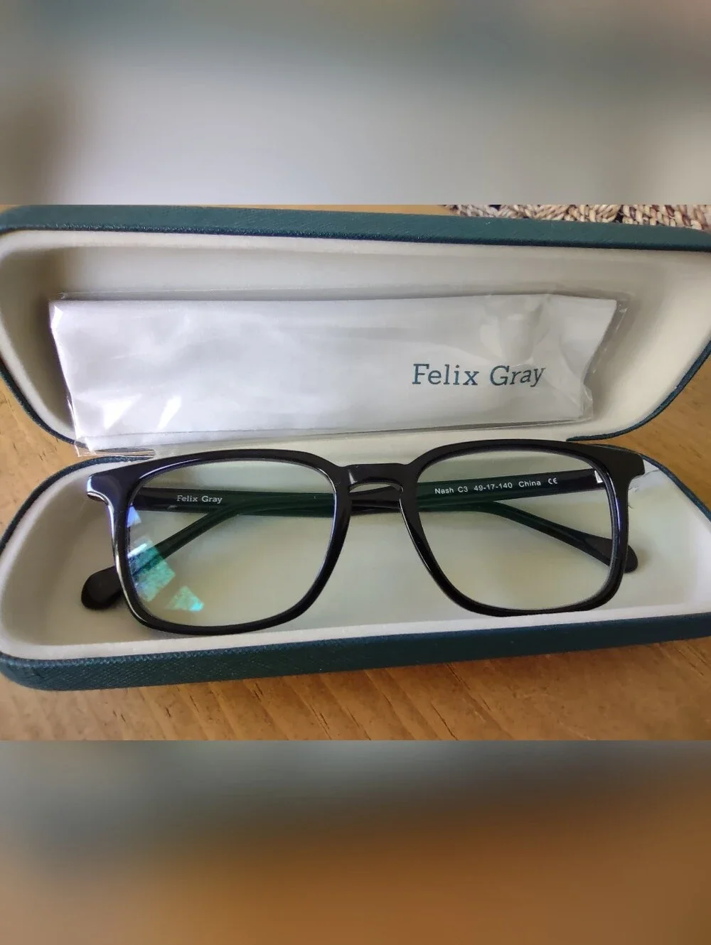 Felix Gray Nash Non Rx Optical Blue Light Glasses New